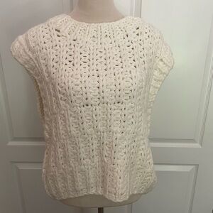 NWT Little Lies Ivory Oversized Sleeveless Sweater
